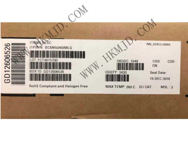 BROADCOM BCM65040 BCM65040IMLG 接口 - 驅動器，接收器，收發(fā)器