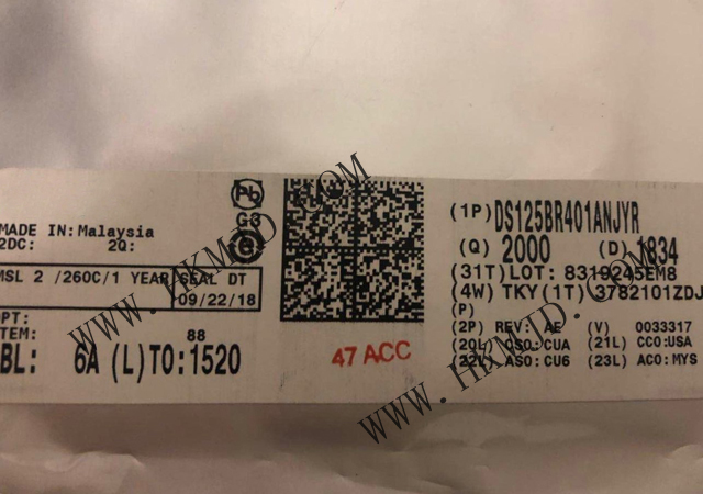 接口緩沖器，轉(zhuǎn)接驅(qū)動(dòng)器 DS125BR401ANJYR 4 通道 12Gbps 54-WQFN