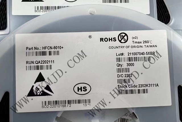 Mini-Circuits濾波器 HFCN-6010+ LTCC 高通濾波器，6300 - 15000MHz