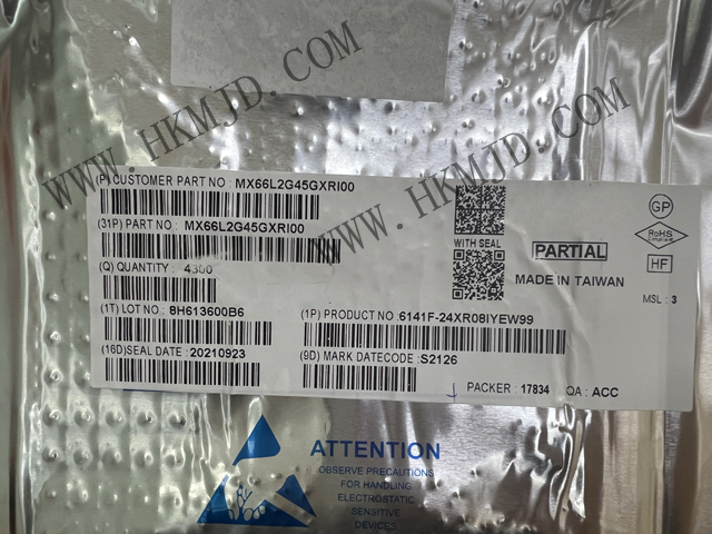 全新原裝 MXIC MX66L2G45GXRI00 串行NOR閃存 2Gb SPI - 四 I/O，DTR