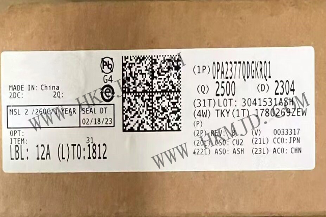 汽車放大器_OPA2377QDGKRQ1_軌到軌輸入/輸出、低噪聲、5MHz CMOS 運算放大器