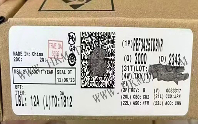 德州儀器 REF3425IDBVR：低溫漂 (6ppm/°C)、低功耗、高精度 CMOS 電壓基準(zhǔn)