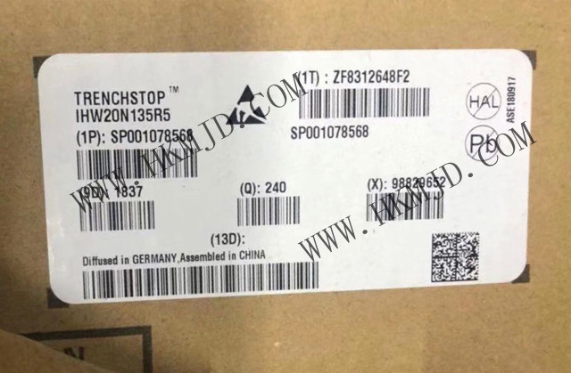 一款采用 TO247 封裝的【IHW20N135R5】1350 V IGBT單片集成反向導通二極管