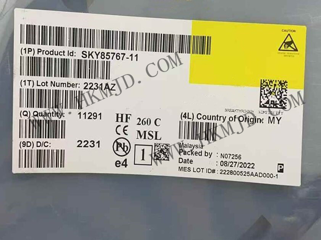 現(xiàn)貨供應【SKY85767-11】高性能WiFi 6前端模塊（FEM），34.5dB高增益