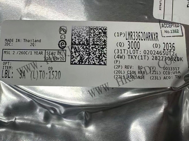 德州儀器 LMR33620ARNXR 同步降壓轉(zhuǎn)換器 | 超低 EMI，寬輸入電壓，2A 輸出