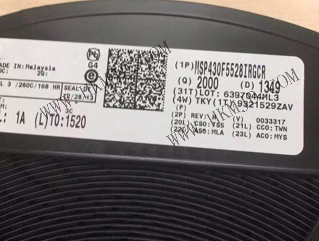 【TI 16位微控制器】MSP430F5528IRGCR：25MHz、128KB 閃存、8KB SRAM（MCU）