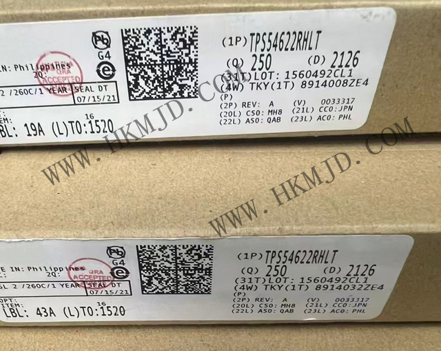 現(xiàn)貨供應TI TPS54622RHLT 同步 SWIFT? 降壓轉換器，采用 VQFN 封裝