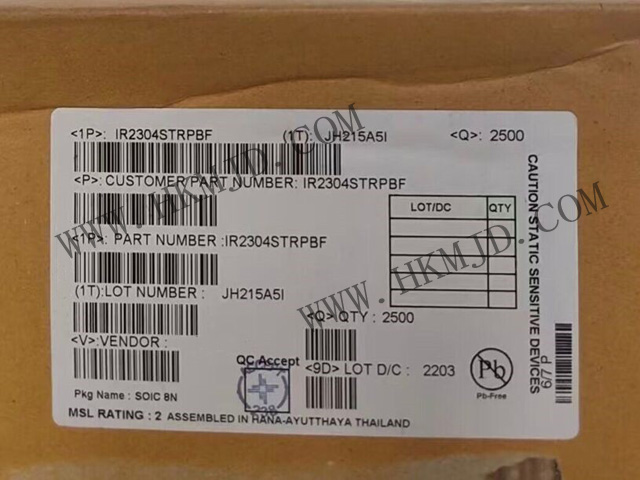 [出售] IR2304STRPBF（英飛凌）帶擊穿保護(hù)的半橋柵極驅(qū)動器 IC