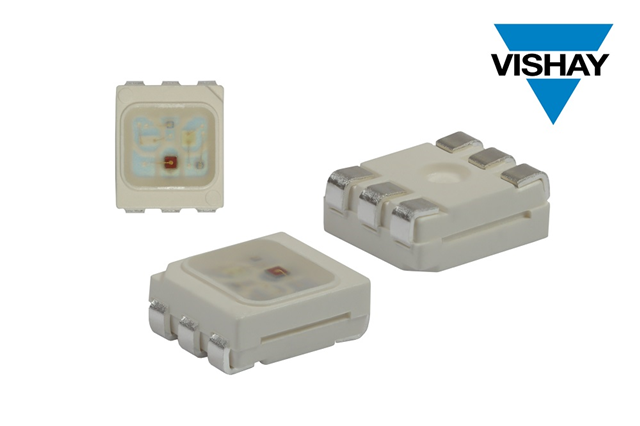 Vishay推出用于車內(nèi)照明、RGB顯示屏和背光的新款三色LED