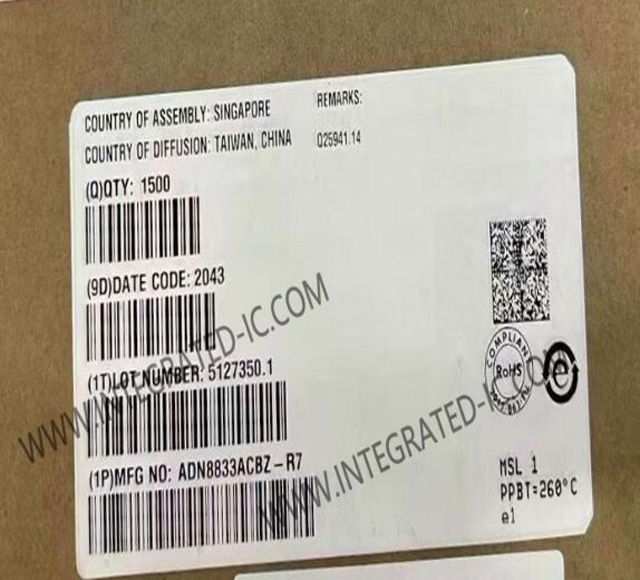 [供應原裝] ADI ADN8833ACBZ 1A，熱電冷卻器(TEC)驅動器