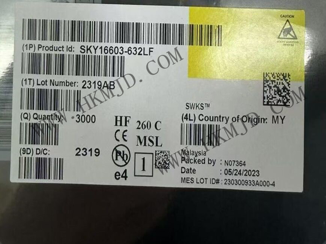 現貨供應：Skyworks SKY16603-632LF 0.6-6GHz高線性度雙PIN二極管限幅器