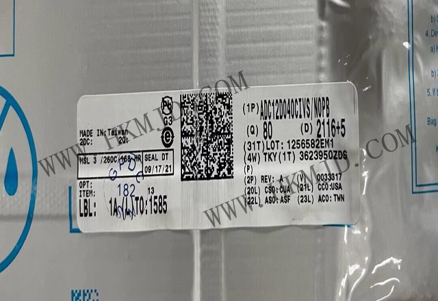 供應(yīng) TI ADC12D040CIVS 雙通道 12 位 40MSPS 600mW ADC，帶內(nèi)部/外部參考
