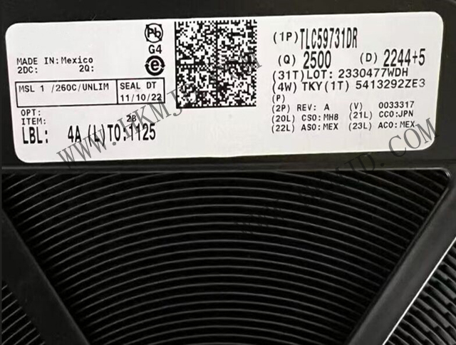 TI TLC59731DR 3通道8位PWM LED驅(qū)動器，支持單線接口
